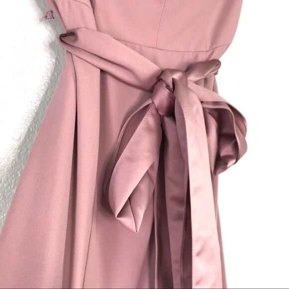 Vera Wang V-Wire Crepe Bridesmaid Dress - Picture 8 of 11